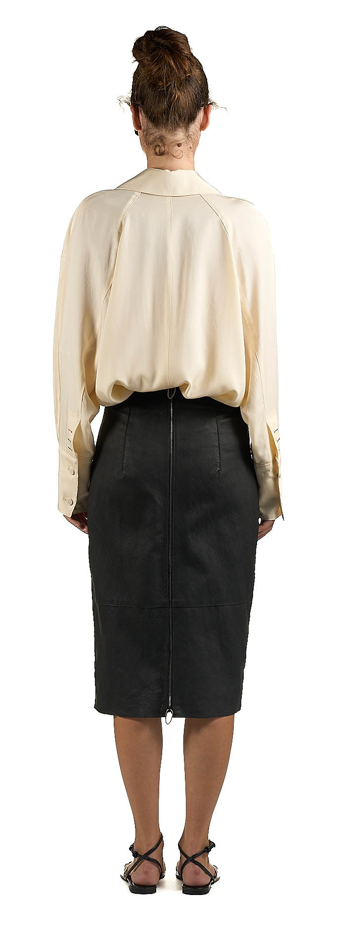 DANIELE BASTA LEATHER AND SILVER JACKET